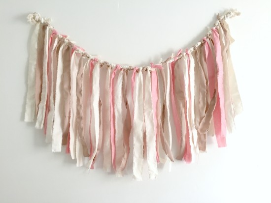 Pretty Pink Fabric Pretty in Pink Fabric Garland Wall Hanging