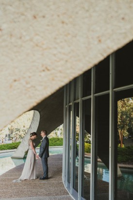 Architectural wedding photo