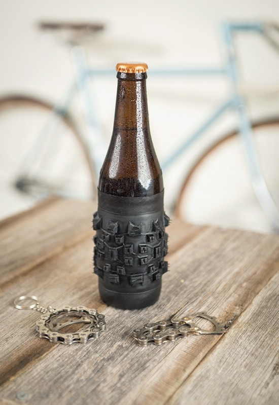 Groomsmen's Gifts - Bike Stubby Holder and Bottle Openers - Tread & Pedals