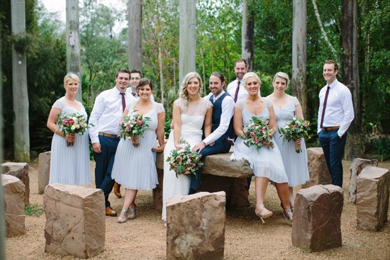 Bridal party in the yarra valley
