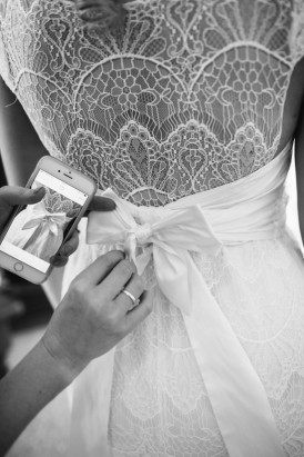 Bride wearing Anna Campbell