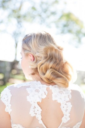 Curled wedding hair style