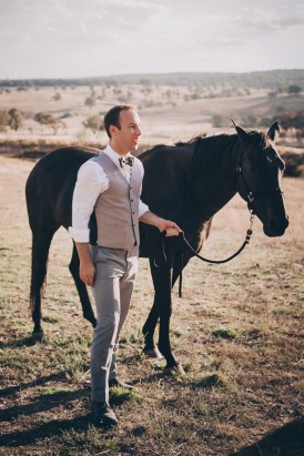 Groom with horse