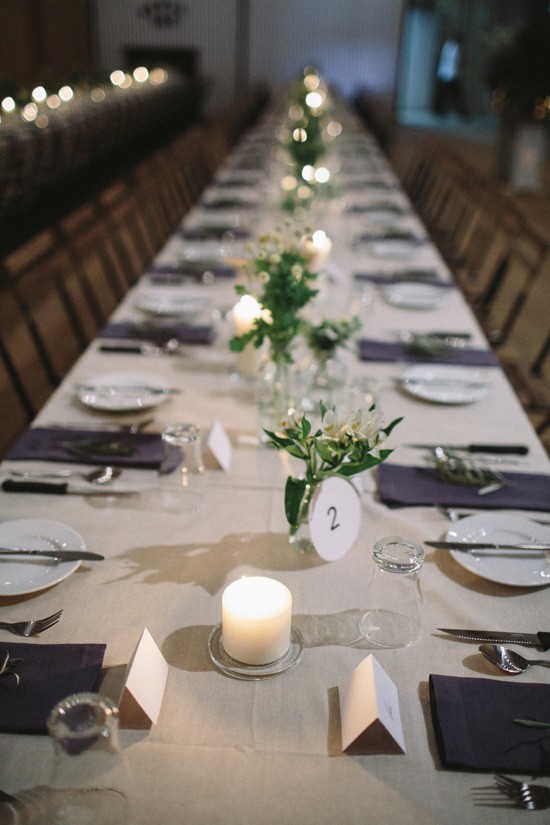 Long table at country wedding