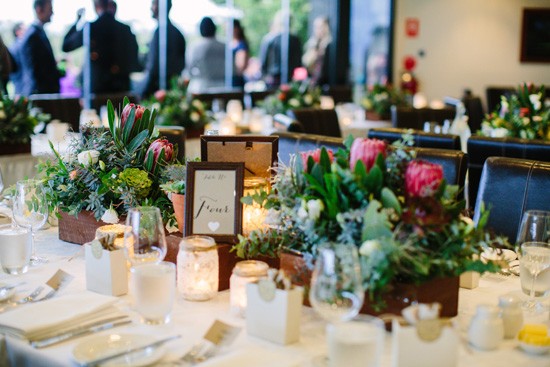Protea wedding centrepieces