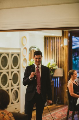 Speeches at Restaurant wedding