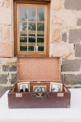 Vintage suitcase wedding decor