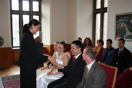 Amanda Kendle Civil ceremony in town hall