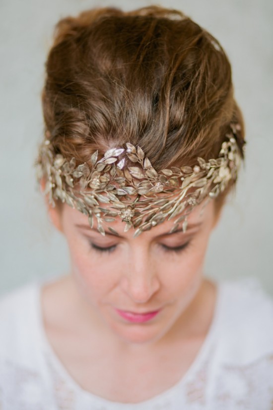 Bride with gold crown