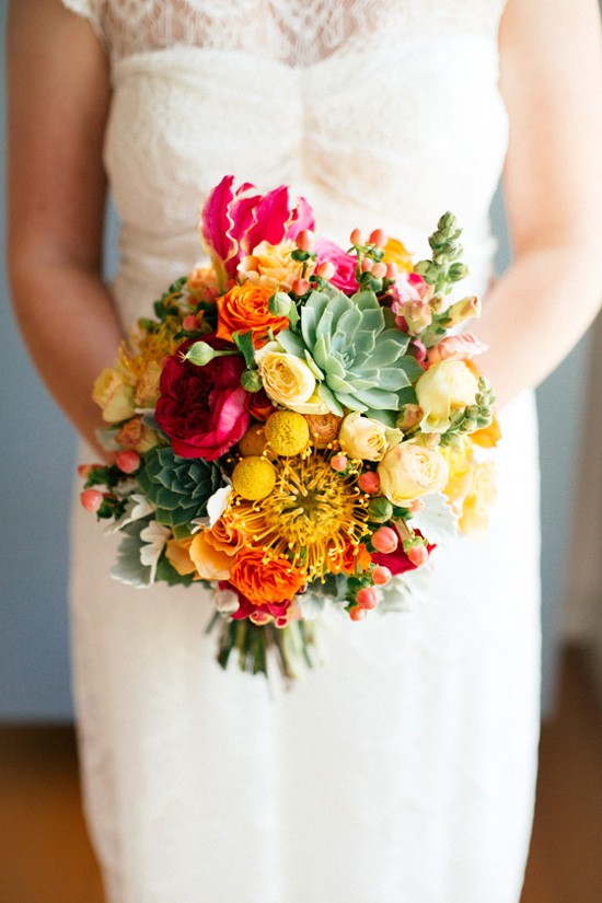 Red-yellow-and-succulent-bouquet