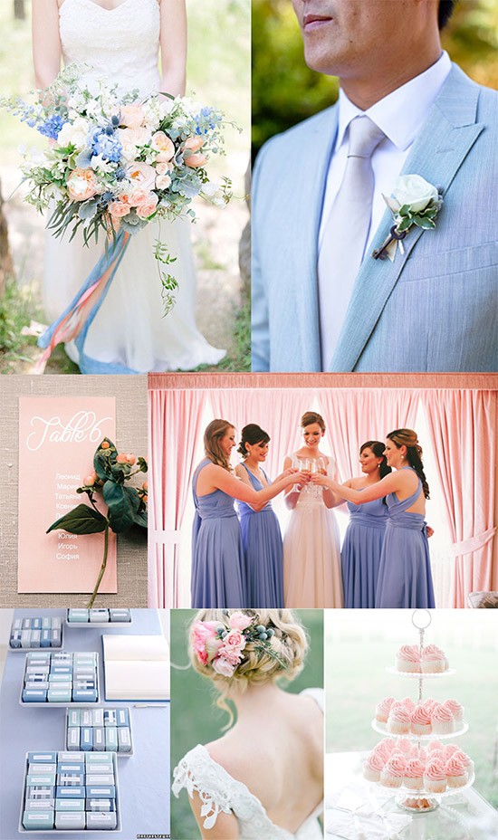 Seenity Blue and Rose Quartz Wedding