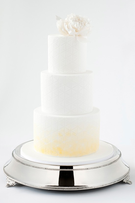 Yellow Ombre Wedding Cake