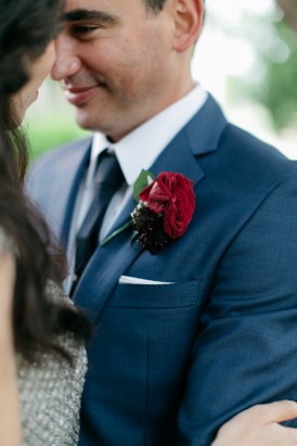 Calibre deep blue wedding suit