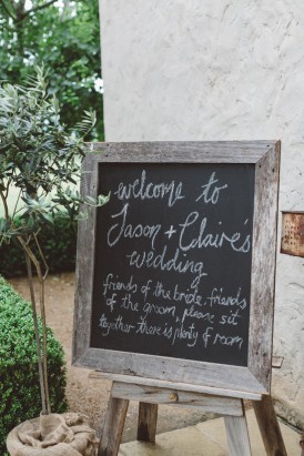 Wedding Chalkboard Entrance Sign