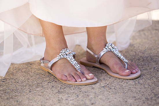 Silver Crystal Sandals