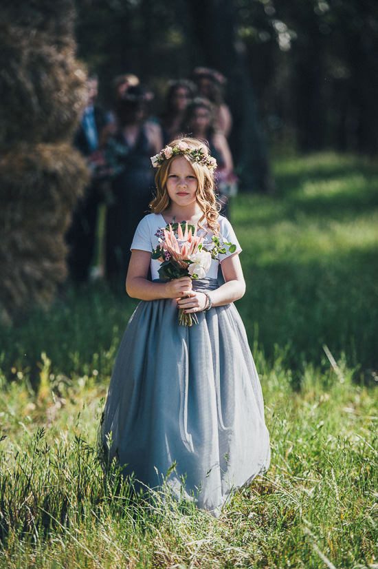 Flowergirl with tulle skirt