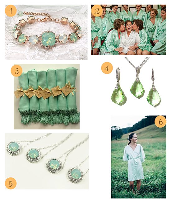 Mint Green Bridesmaid Accessories