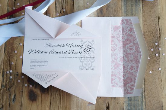 Origami wedding invitation