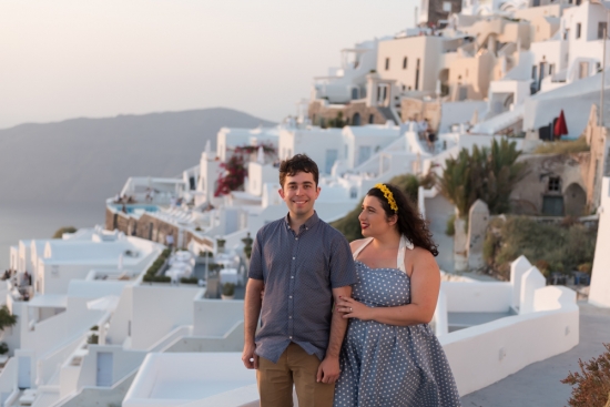 David and Tess' Romantic 'Surprise' Santorini Proposal