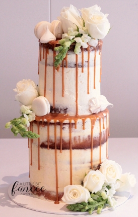 naked-wedding-cake-with-caramel