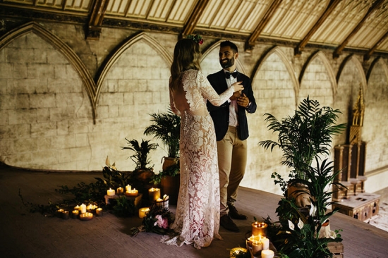 Moody Spanish Convent Wedding Inspiration | Photo by Lorena Carnero http://www.lorenacarnero.com