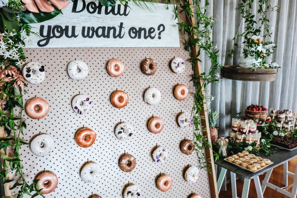 Donut Wall Wedding Food Trends 2017
